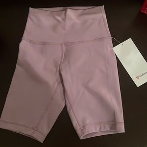 brand new lulu bike shorts 8 inch wunder train